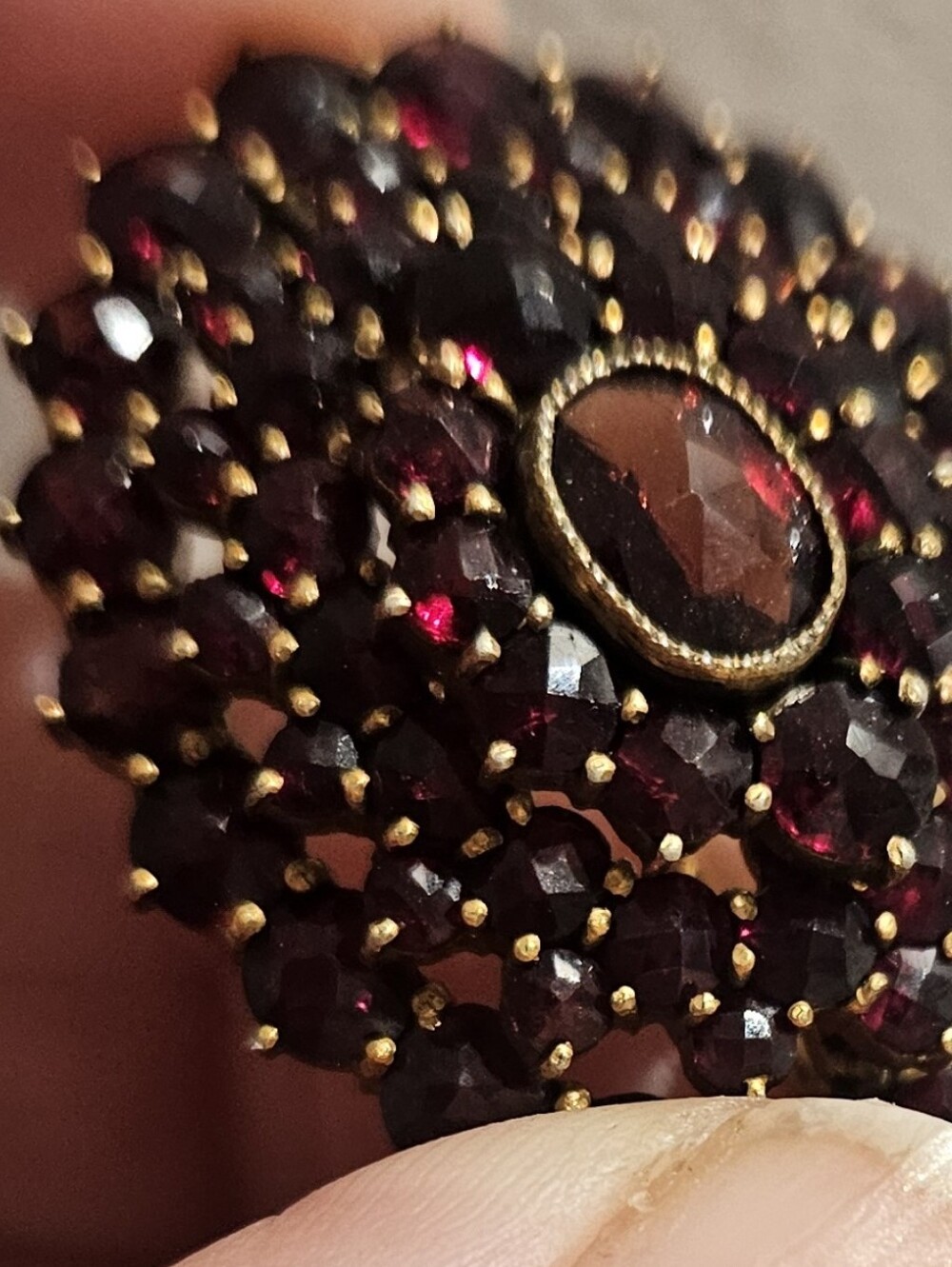 Victorian Garnet Brooch